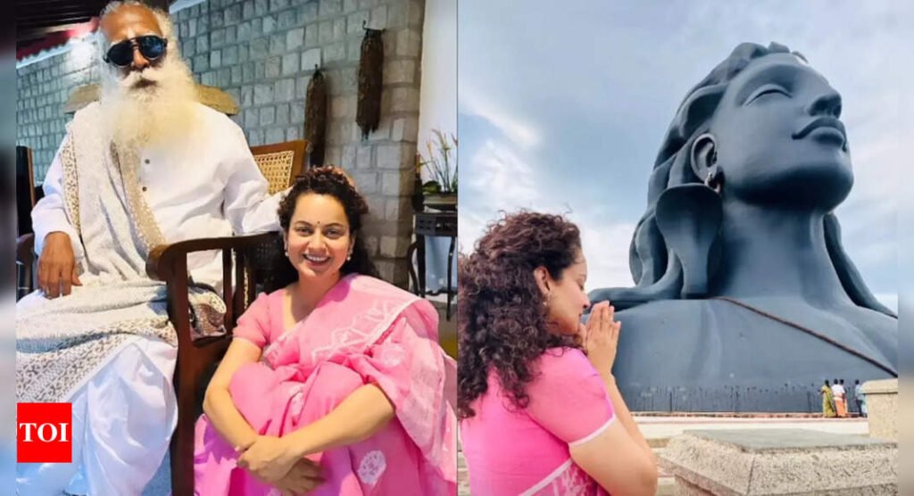 Kangana Ranaut visits Sadhguru in Coimbatore after taking oath as member of Parliament- See photos | Hindi Movie News Filmymeet