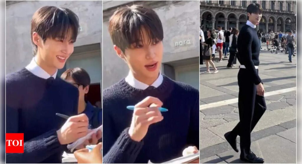 Byeon Woo Seok interacts with fans in Milan, asks them to spell names in English | Filmymeet