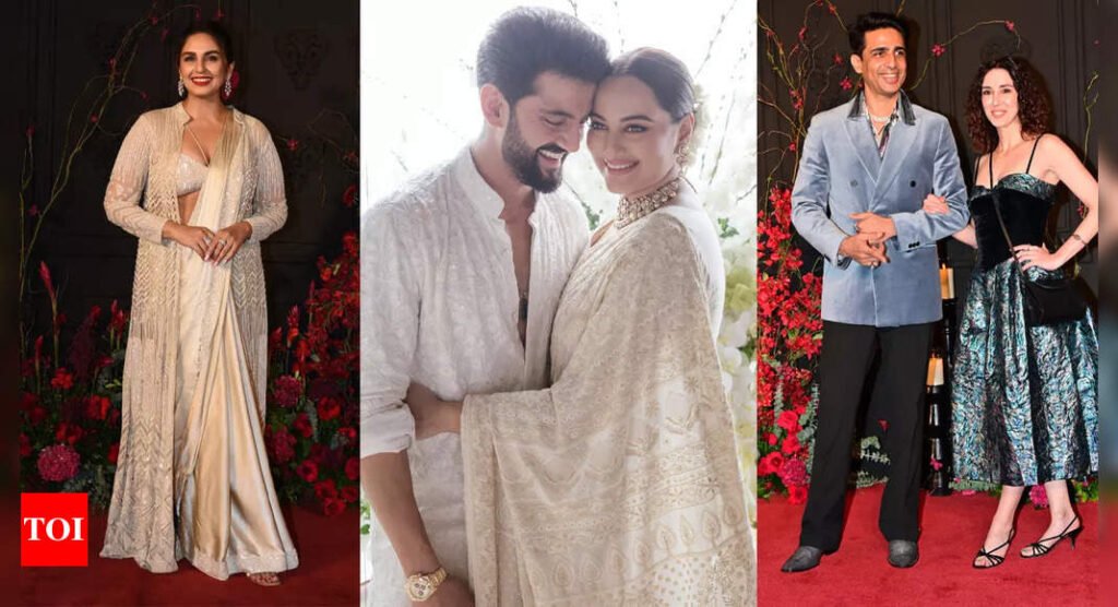 Sonakshi Sinha-Zaheer Iqbal wedding reception: Aditi Rao Hydari, Gulshan Devaiah, Huma Qureshi & other celebs arrive in style | Hindi Movie News Filmymeet