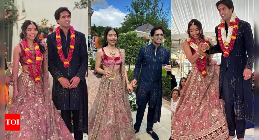 Newlyweds Sidhartha Mallya and Jasmine look regal in traditional attires during their Hindu wedding | Filmymeet