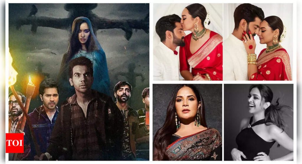 Makers of 'Stree 2' unveil its teaser, Richa Chadha comes out in support of Deepika Padukone, Sonakshi Sinha and Zaheer Iqbal's unseen photo from wedding reception: Top 5 entertainment news of the day | Filmymeet