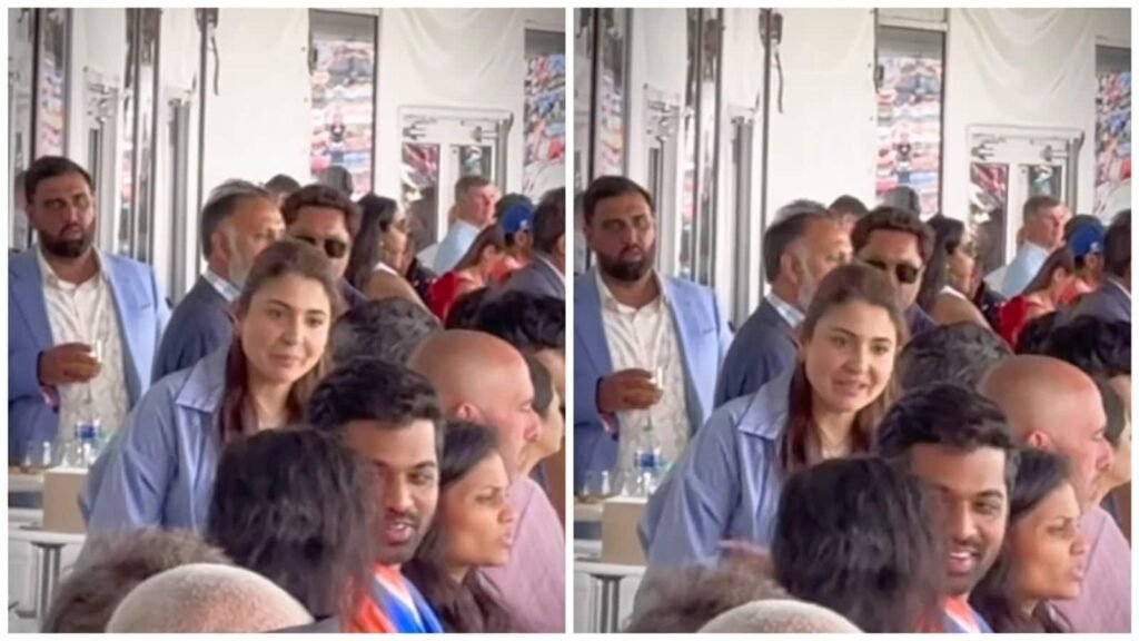 Anushka Sharma looks angry in video from Ind Vs Pak World Cup match, fans ask ‘kispe gussa ho?’ | Bollywood FilmyMeet