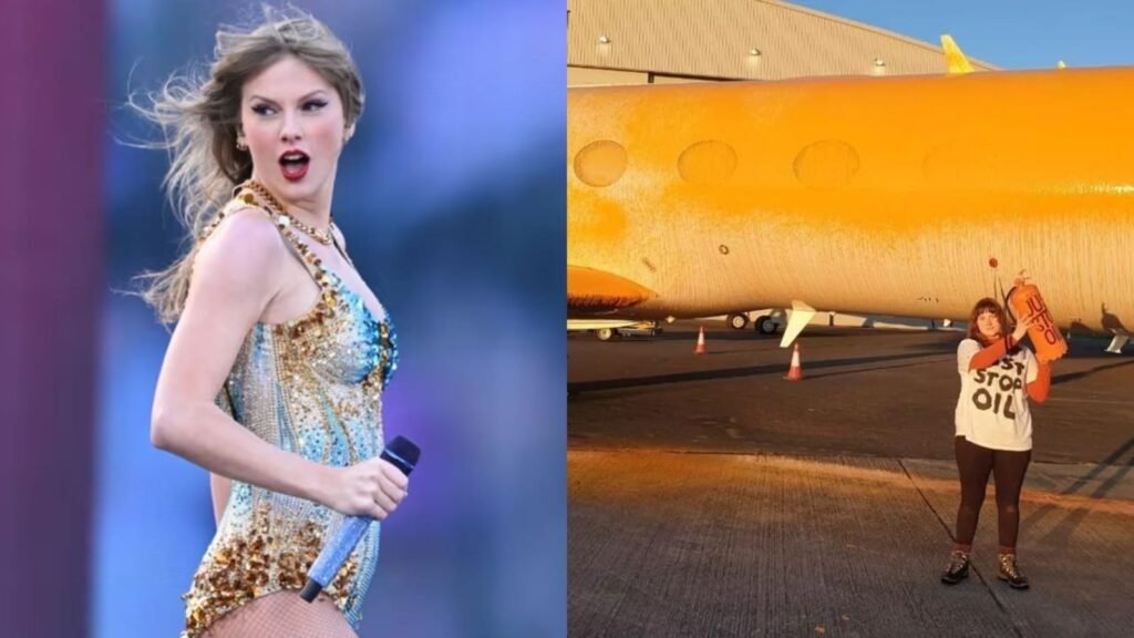 Taylor Swift's private Jet vandalised at Stansted Airport in London ahead of Wembley Eras Tour FilmyMeet