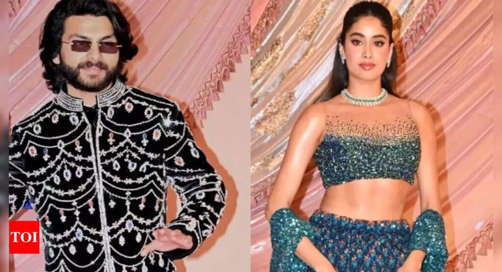 Anant Ambani and Radhika Merchant's sangeet: Shikhar Pahariya calmly waits for Janhvi Kapoor as she poses for paparazzi - WATCH video | Hindi Movie News Filmymeet