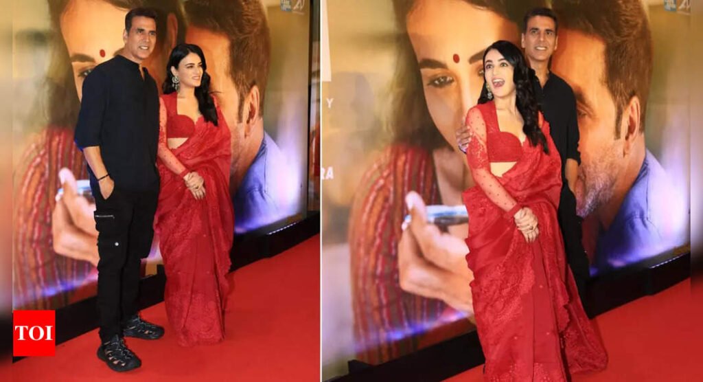 Akshay Kumar and Radhika Madan arrive at the screening of Sarfira in style | Hindi Movie News Filmymeet