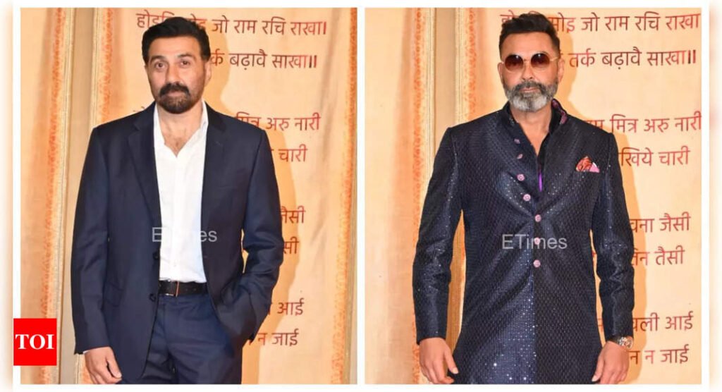 Sunny Deol and Bobby Deol steal the spotlight with their charm at Anant Ambani-Radhika Merchant's Mangal Utsav - See photos | Filmymeet