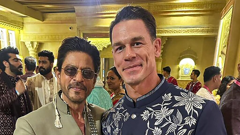 ‘A surreal 24 hours’: John Cena shares pic with Shah Rukh Khan at Anant Ambani-Radhika’s wedding ceremony FilmyMeet