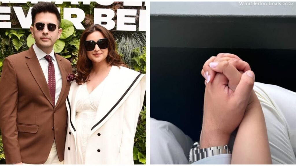 Parineeti Chopra, Raghav Chadha rock chic outfits, hold hands as they watch Wimbledon 2024 finals. See pics | Bollywood FilmyMeet