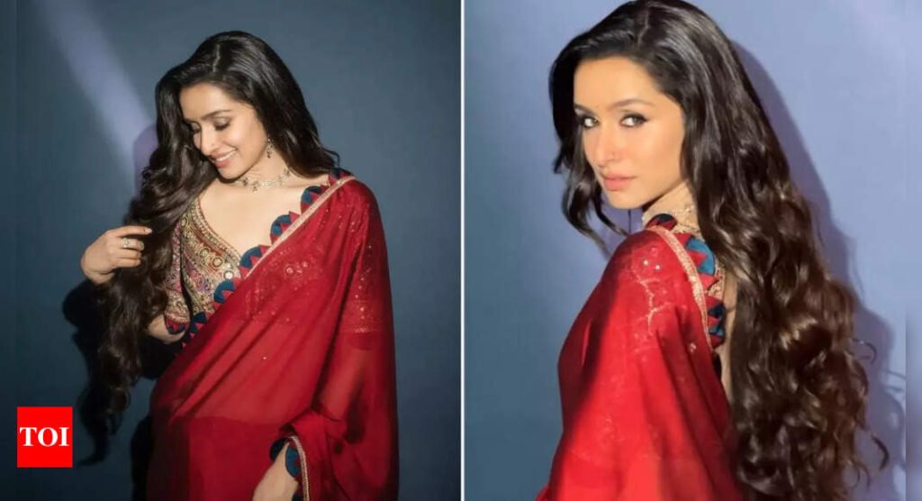 Shraddha Kapoor’s latest red saree look with sequin Ajrakh blouse worth Rs 48,000 for ‘Stree 2’ promotions is winning the internet! - PICS inside Filmymeet