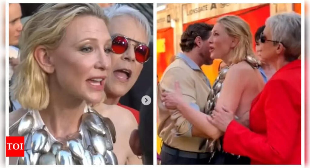 Cate Blanchett suffers wardrobe malfunction at 'Borderlands' fan event; Jamie Lee Curtis saves the day - WATCH | Filmymeet