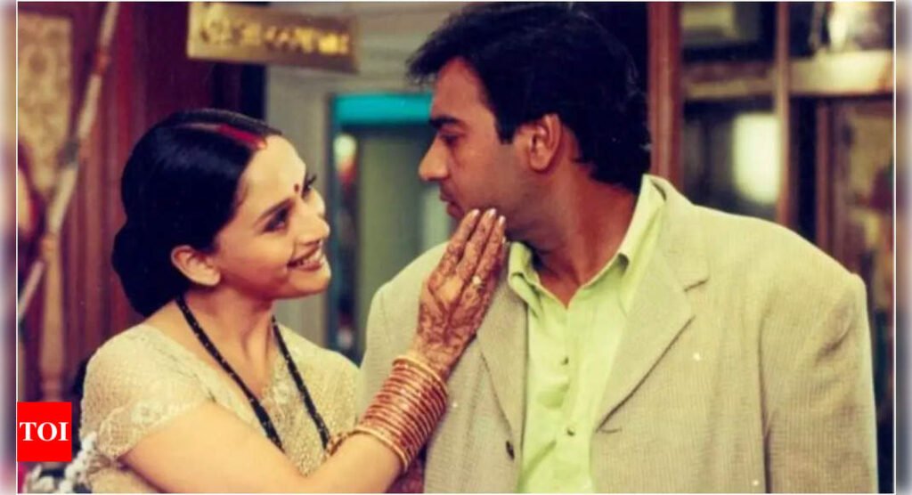 When Ajay Devgn had a permanent burn mark on his chin as he was lost in the beauty of Madhuri Dixit | Hindi Movie News Filmymeet