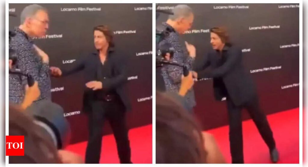 Did Shah Rukh Khan really push an elderly man off Locarno film festival red carpet? - WATCH | Filmymeet