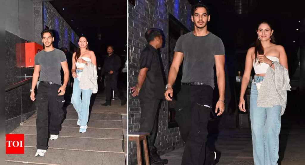 Ishaan Khatter protects rumoured girlfriend Chandni Bainz as they get spotted hand-in-hand post dinner date Filmymeet