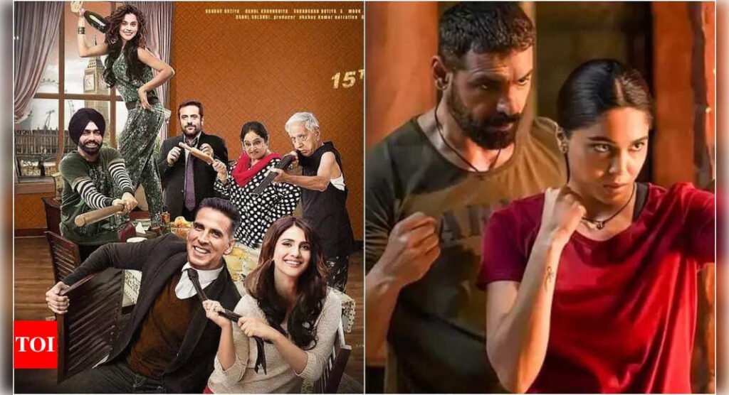 Khel Khel Mein and Vedaa box office collection day 7: Akshay Kumar's film brings in over Rs 1 crore while John Abraham starrer earns just Rs 52 lakh | Hindi Movie News Filmymeet