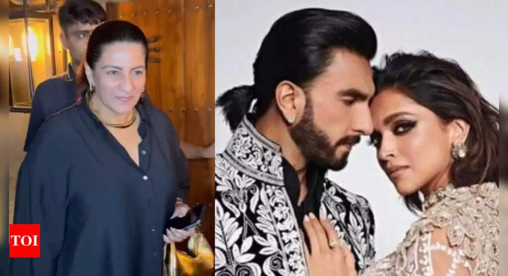 Ranveer Singh's mother Anju Bhavnani is all smiles as paps congratulate her ahead of Deepika Padukone's delivery Filmymeet