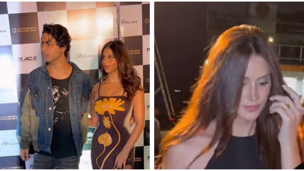 Aryan Khan parties with sister Suhana Khan, rumoured girlfriend Larissa Bonesi also arrives. Watch | Bollywood FilmyMeet