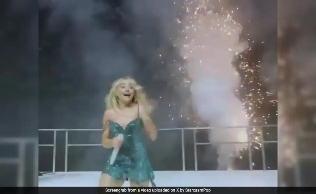 Sabrina Carpenter Narrowly Escapes Injury From Fireworks On Stage FilmyMeet