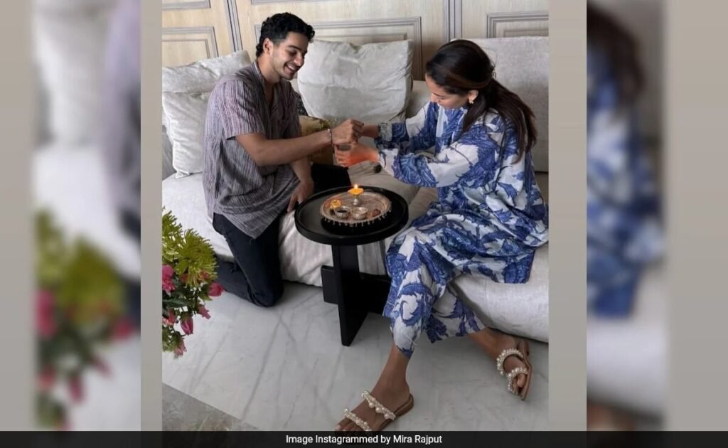 Mira Rajput Ties Rakhi To Brother-In-Law Ishaan Khatter. See Famjam Post FilmyMeet