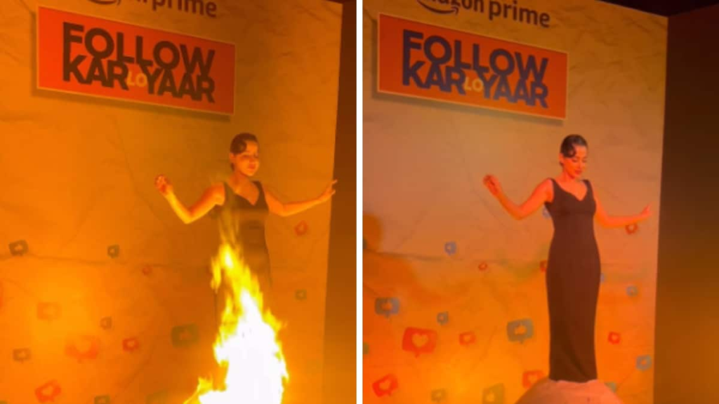 Watch: Uorfi Javed's New Experiment With Fashion Is On Fire (Literally) FilmyMeet