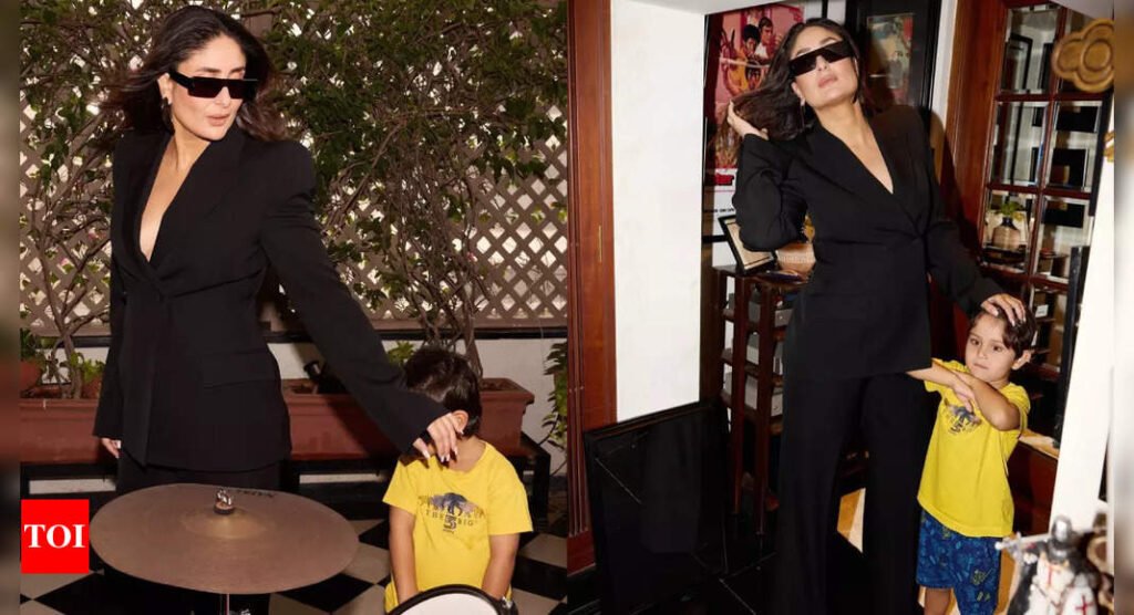 Kareena Kapoor: Jeh Ali Khan playfully photobombs mommy Kareena Kapoor as she gets ready for 'The Buckingham Murders’ promotions - See photos | Filmymeet