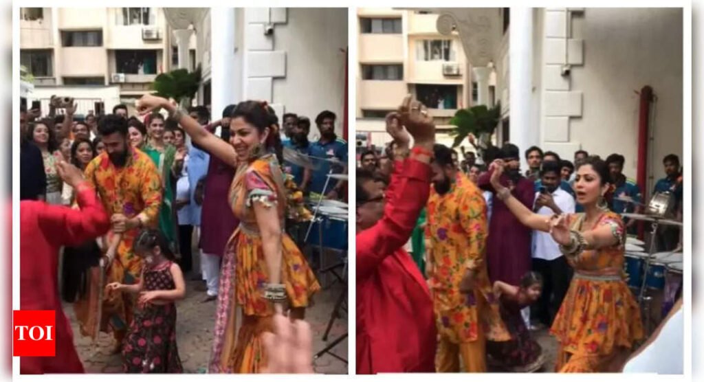 Shilpa Shetty and Raj Kundra twin in matching outfits, dance on dhol beats as they bid farewell to Ganpati Bappa - WATCH video | Filmymeet