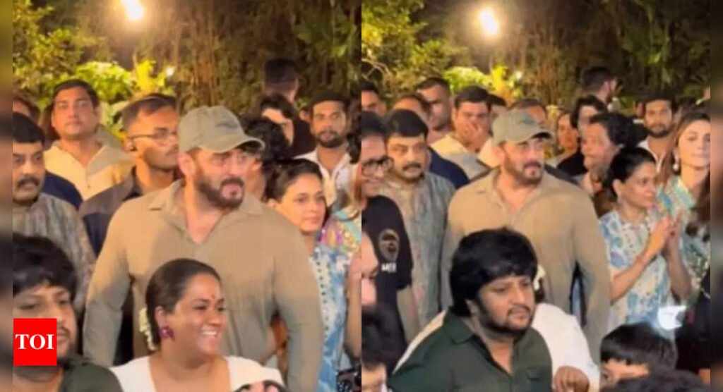 Salman Khan grooves at 'Ganpati Visarjan' despite rib injury, fans call him 'megastar' - WATCH VIDEO | Hindi Movie News Filmymeet