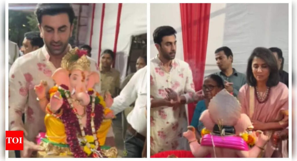 Ranbir Kapoor and Neetu Kapoor Bid Emotional Farewell to Lord Ganesha During Ganpati Visarjan - Watch the Heartwarming Ceremony! | Filmymeet