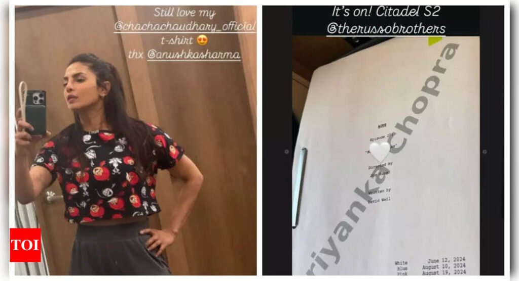 Priyanka Chopra shows off her cute gift from Anushka Sharma as she begins work on the Joe Russo directorial 'Citadel' Season 2 | Filmymeet