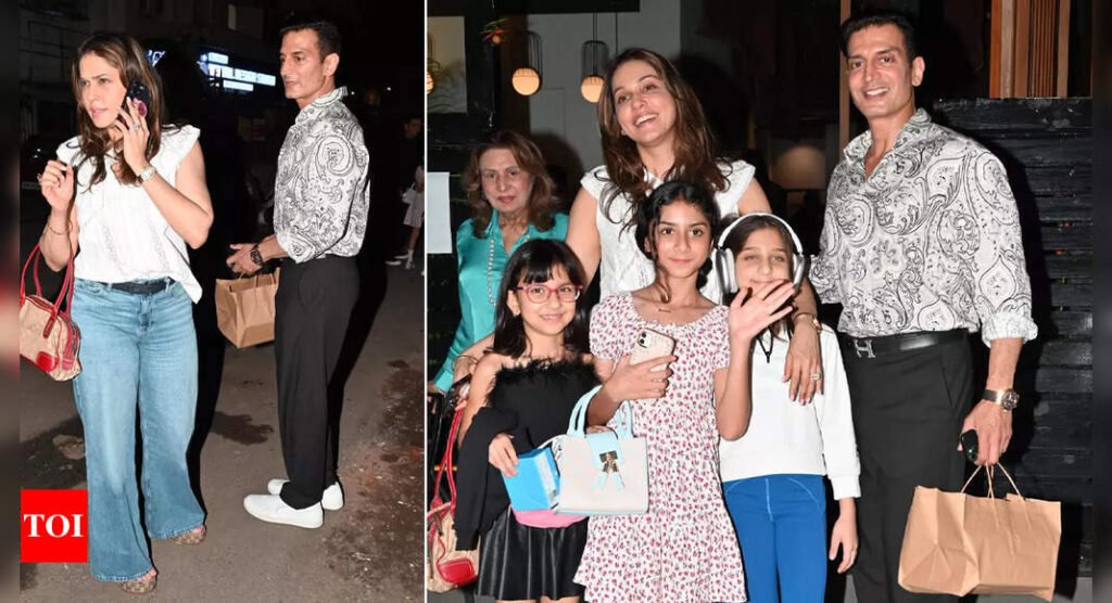 Isha Koppikar steps out for a dinner date with her daughter and ex-husband Timmy Narang post their divorce | Hindi Movie News Filmymeet