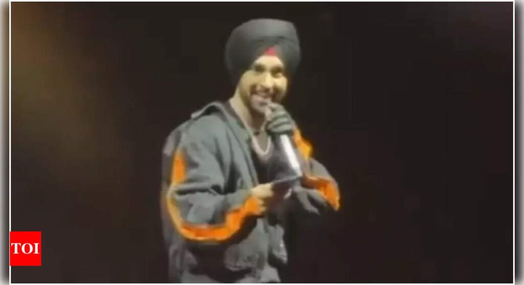 Diljit Dosanjh gifts jacket to fan who threw phone at him during Paris concert | Hindi Movie News Filmymeet