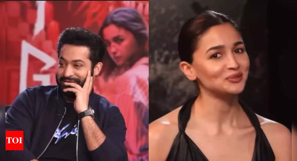 Alia Bhatt stuns Jr NTR and Karan Johar with her rendition of 'Chuttamalle' from 'Devara: Part 1' - WATCH | Hindi Movie News Filmymeet