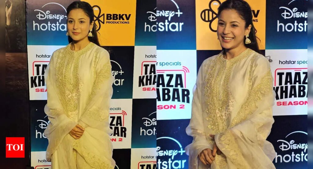 Shehnaaz Gill glows with simplicity at the screening of 'Taaza Khabar 2' Filmymeet