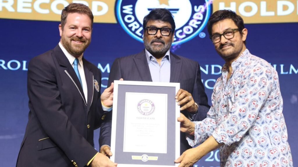 Actor Chiranjeevi honoured with Guinness World Record FilmyMeet