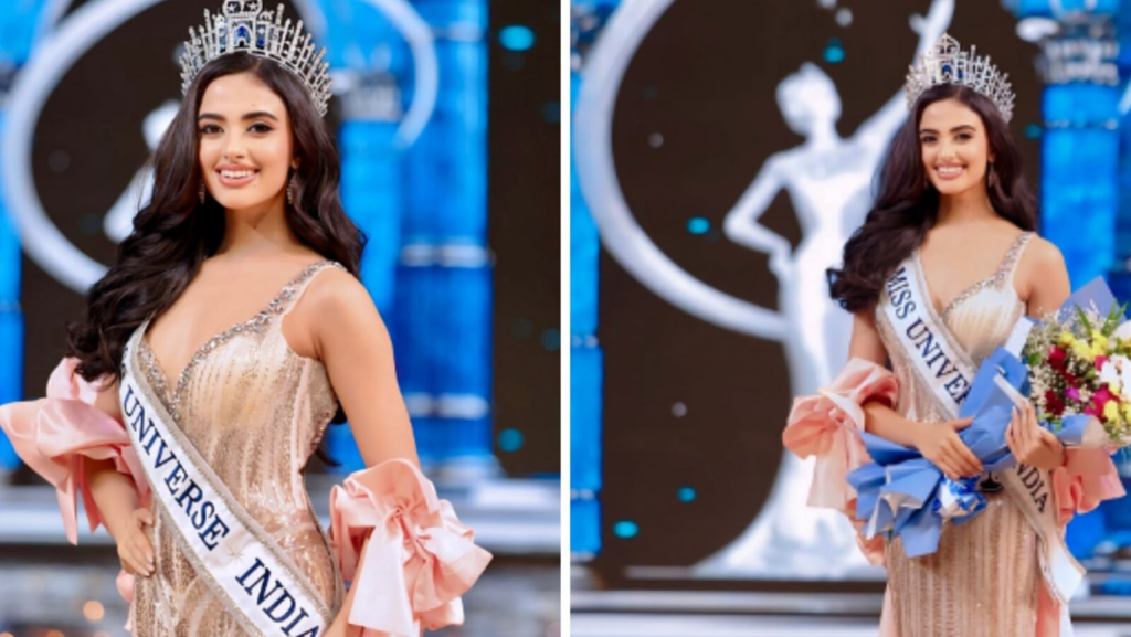 Miss Universe India 2024 Rhea Singha's winning moment set to Coldplay X BTS hit track | Trending FilmyMeet