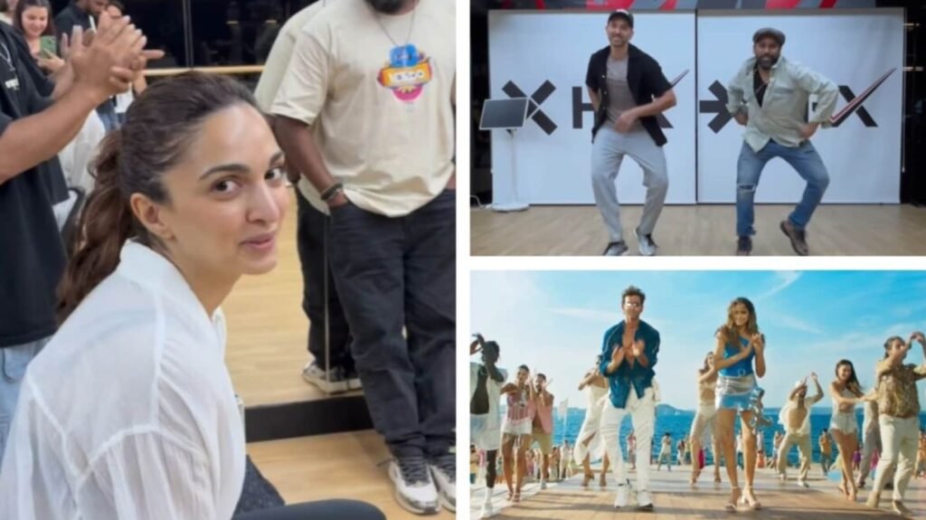 Kiara Advani fangirls over Hrithik Roshan as he dances on Fighter's Ishq Jaisa Kuch during War 2 rehearsals. Watch | Bollywood FilmyMeet