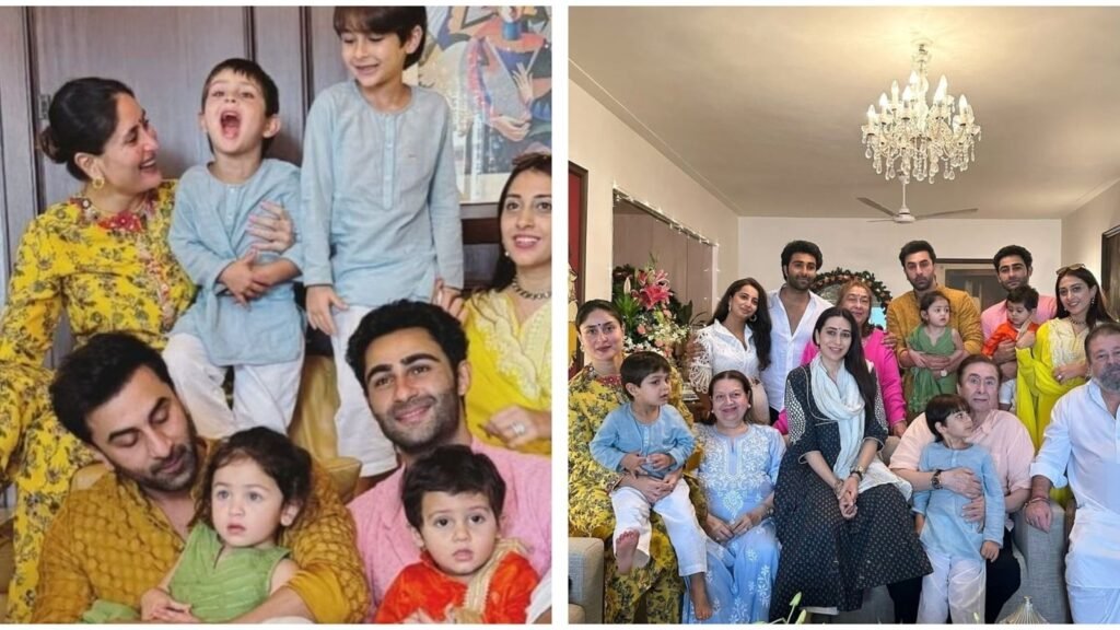 Raha, Taimur and Jeh bring colour and cuteness to Kapoor family Ganesh Chaturthi get-together. See pics | Bollywood FilmyMeet