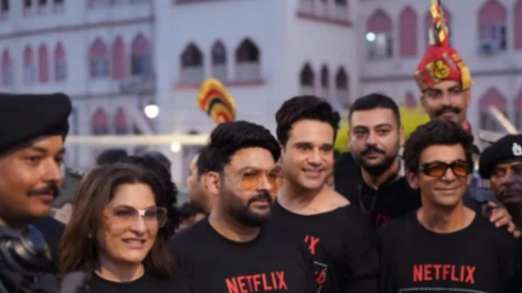 The Great Indian Kapil Show Team Poses With BSF Personnel At Wagah Border Before Season 2 FilmyMeet