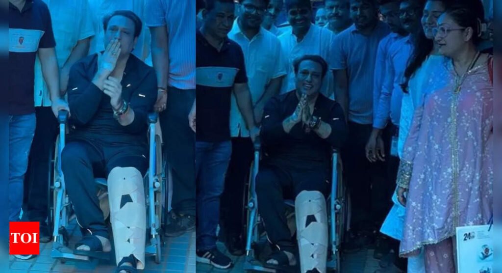 Govinda gets discharged, greets paps and thanks fans for all the love with flying kisses; his daughter Tina Ahuja gets emotional - WATCH VIDEO | Hindi Movie News Filmymeet