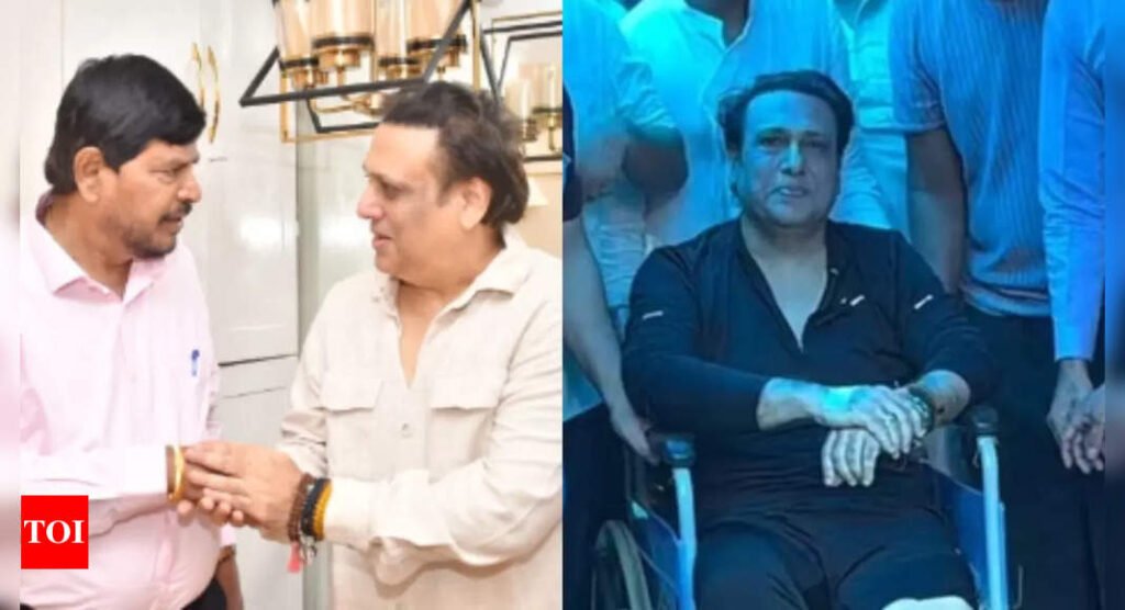 Rajya Sabha MP Ramdas Bandu Athawale visits Govinda as the actor recovers from a bullet injury | Hindi Movie News Filmymeet