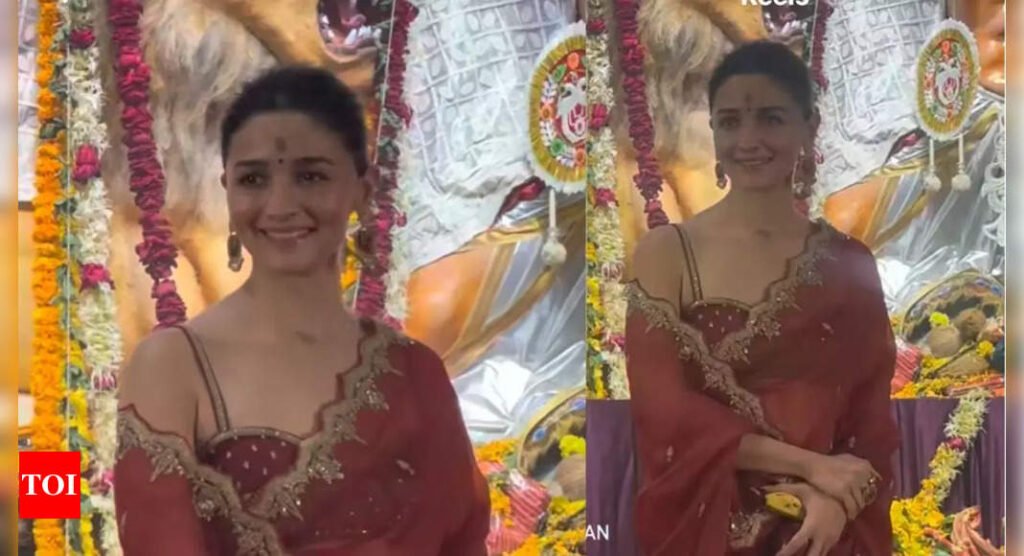 Watch: Alia Bhatt dazzles at Durga Puja amidst ‘Jigra’ release | Hindi Movie News Filmymeet