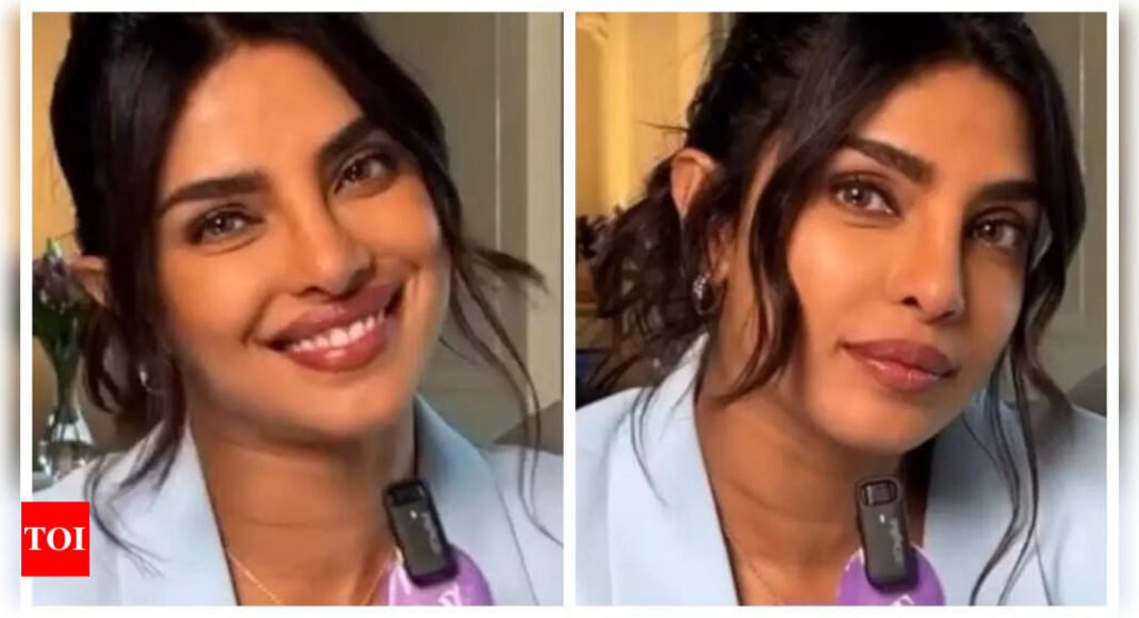 Priyanka Chopra stuns in an oversized suit as she surprises fans at event in Mumbai - WATCH | Filmymeet