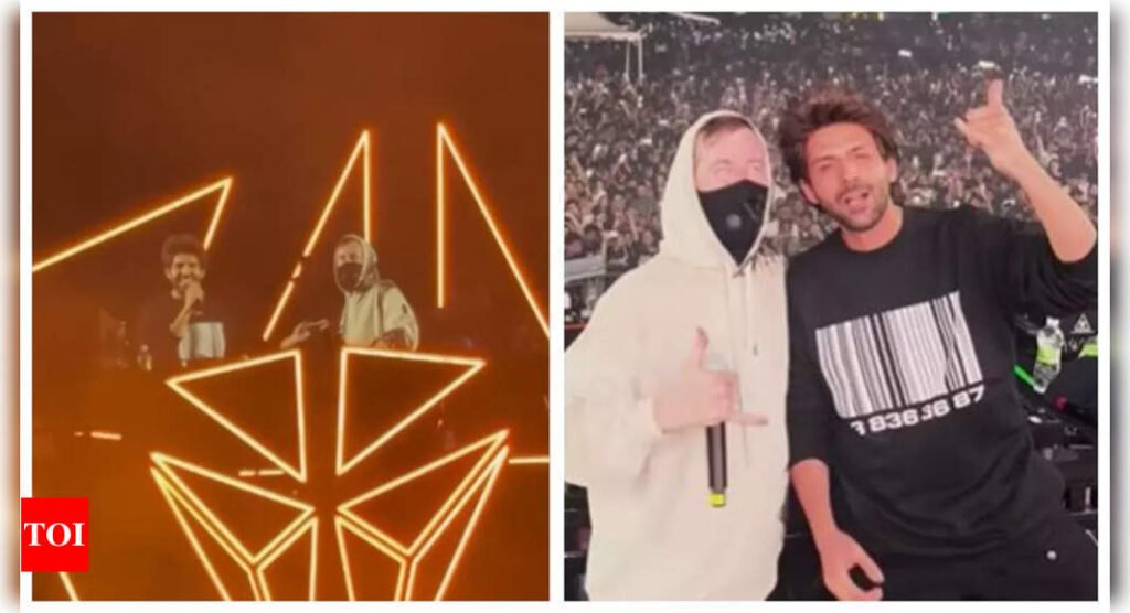 Kartik Aaryan treats fans with his surprise appearance at Alan Walker's show in Mumbai; grooves to 'Bhool Bhulaiyaa 3' title track - WATCH video | Filmymeet