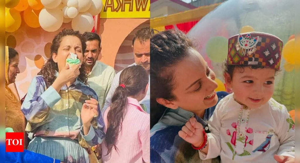 Kangana Ranaut shares adorable moments from nephew Ashwatthama's first birthday | Hindi Movie News Filmymeet