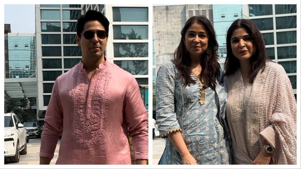 Dharma Productions Dhanteras pooja: Sidharth Malhotra, Ibrahim Ali Khan, Maheep Kapoor bring ethnic cheer. See pics | Bollywood FilmyMeet