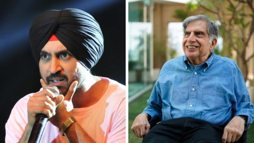 Diljit Dosanjh pauses Germany concert to pay tribute to Ratan Tata on stage: 'Bedaag apni life jee ke gaye'. Watch FilmyMeet