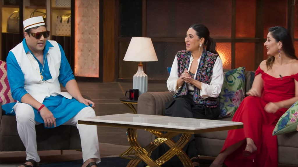 Kareena Kapoor, Karisma spill tea on The Great Indian Kapil Show; Krushna Abhishek channels mamu Govinda’s Raja Babu FilmyMeet