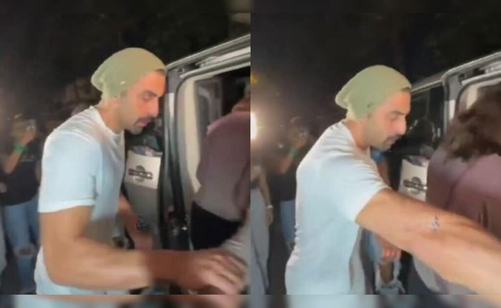 Ranbir Kapoor Loses His Temper At A Paparazzo, Pulls Him By His Arm. Watch FilmyMeet