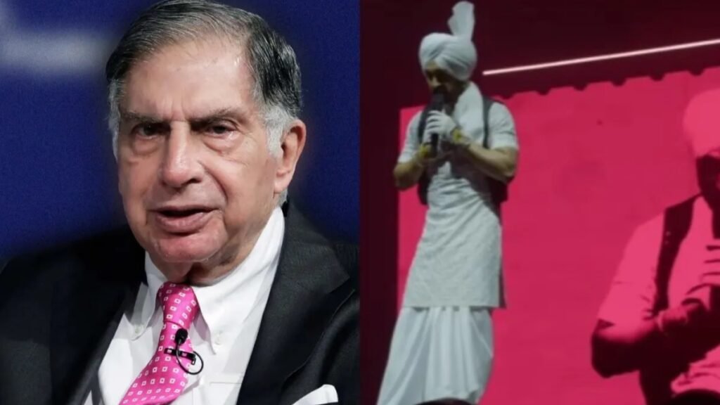 Diljit Dosanjh stops concert midway to pay tribute to Ratan Tata, video goes viral FilmyMeet