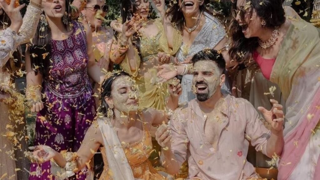 Inside Surbhi Jyoti, Sumit Suri's fun-filled haldi ceremony with close friends: ‘Yellow Love Affair’ FilmyMeet