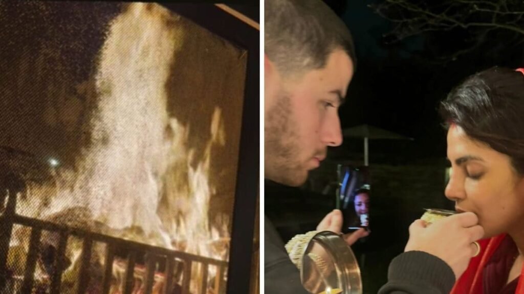 Priyanka Chopra's Cosy Fireside Moment With Hubby Nick Jonas Has Our Attention FilmyMeet